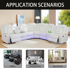 A Ainehome Power Furniture Reclining Sectional Sofa Set, Living Room Power - Image 7