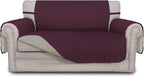 Easy-Going Reversible Couch Cover, 2 Cushion Sofa, Wine/Beige | Machine by Easy-Going