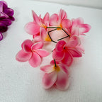 10 pcs Pink Hawaiian Plumeria Flowers Artificial -1.5inch Stems - Image 3