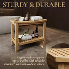 Bamboo Stool – Natural Wood Finish, Eco-Friendly Small Bench - Image 7