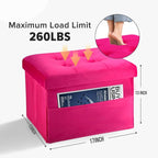 LINMAGCO Storage Ottoman Folding Foot Stool Foot Rest - Image 2