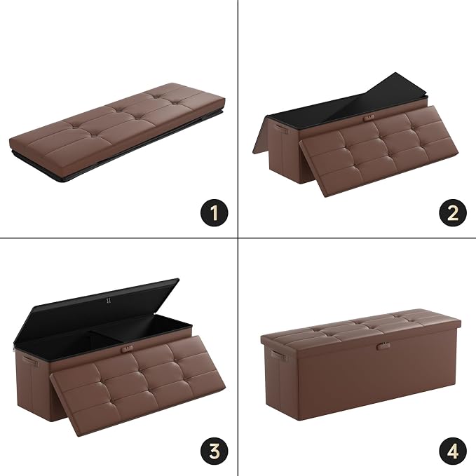 DocSafe Storage Ottoman Bench, Fireproof＆Waterproof Folding Bench - Image 8