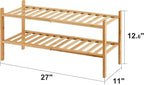 viewcare 2-Tier Bamboo Shoe Rack - Image 3