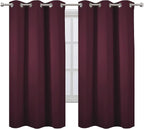 Burgundy Red Thermal Blackout Curtains/38 x 63 Inch/Set of 2 Panels Room - Image 2