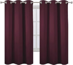 Burgundy Red Blackout Curtains 42 x 63 Inch Length/Set of 2 Curtain - Image 2