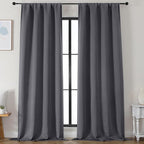 Simplebrand Ava Grey Blackout Curtains by Simplebrand