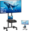 Hayexiha Rolling TV Stand with Drawer by Hayexiha