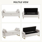 48" End of Bed Bench, Modern Storage Benches - Image 7
