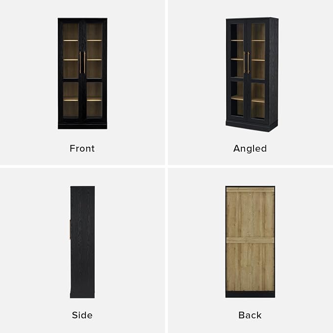 mopio Blake Tall Display Cabinet, Kitchen Buffet Pantry Cupboard, Trophy - Image 5