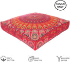 Mandala Floor Pillow Cover Meditation Cushion Seating Throw Hippie Round - Image 2