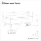 SIMPLIHOME Owen Rectangular Storage Ottoman - Image 3