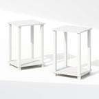 Furinno Simplistic Night Stand Set of 2, 2-Tier Small Nightstand - Image 4