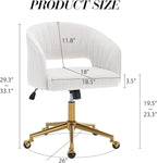 Home Office Chair Swivel Velvet Desk Chair Accent Armchair Upholstered Modern - Image 3