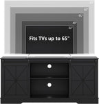 Farmhouse TV Stand for 65/60/55 Inch Tvs, Rustic Entertainment Center - Image 2