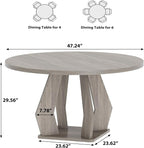 IBF Round Dining Table, Farmhouse Pedestal Dining Tables - Image 2
