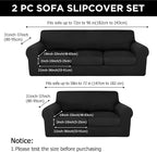 HunnmingRe Sofa Covers for 3 Cushion Couch Stretch Sofa and Loveseat Covers Set - Image 2