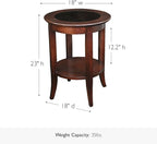 Leick Home 10036 Round Glass Top Side Table - Image 2