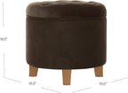 Homepop Home Decor | Upholstered Round Velvet Tufted Foot Rest Ottoman | Ottoman - Image 3