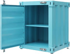 Side Table, Industrial Metal Container Cabinet, Wrought Iron Container Side - Image 6