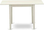 East West Furniture NDNO5-LWH-W 5 Piece Dinette Set - Image 3
