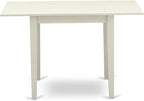 East West Furniture NDVA5-LWH-W 5 Piece Dining Table Set - Image 6