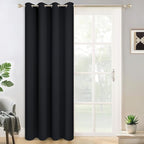 Yakamok Black Room Darkening Curtains 84 inch Sliding Door Drapes | 1 by Yakamok
