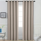 Yakamok Room Darkening Curtains 52x96 inch Length Natural-Living Room | 2 panels by Yakamok