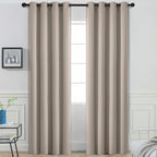 Yakamok Room Darkening Curtains 52x90 inch Length Natural-Living Room | 2 panels by Yakamok