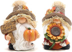 Hodao Fall Decorations for Home - Thanksgiving Gnome Figurines with Sunflower and Pumpkin, Resin Harvest Autumn Decor, Rustic Holiday Accent, for Family, Friends and Housewarming by Hodao