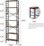 HOMISSUE Tall Bookshelf, 84 Inch Industrial Bookshelf - Image 2