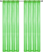 SpaceDresser Sheer Voile Window Treatment Rod Pocket Curtain Panels - Image 7
