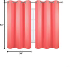 Blackout Curtains 38 x 54 inch/Coral Curtains Set of 2 Panels/Thermal Insulated - Image 10