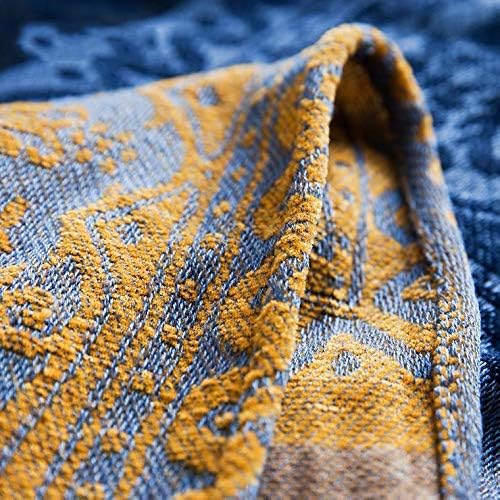 Bohemian Throw Blanket for Couch，Colorful Chenille Tassels Boho Woven Hippie - Image 7