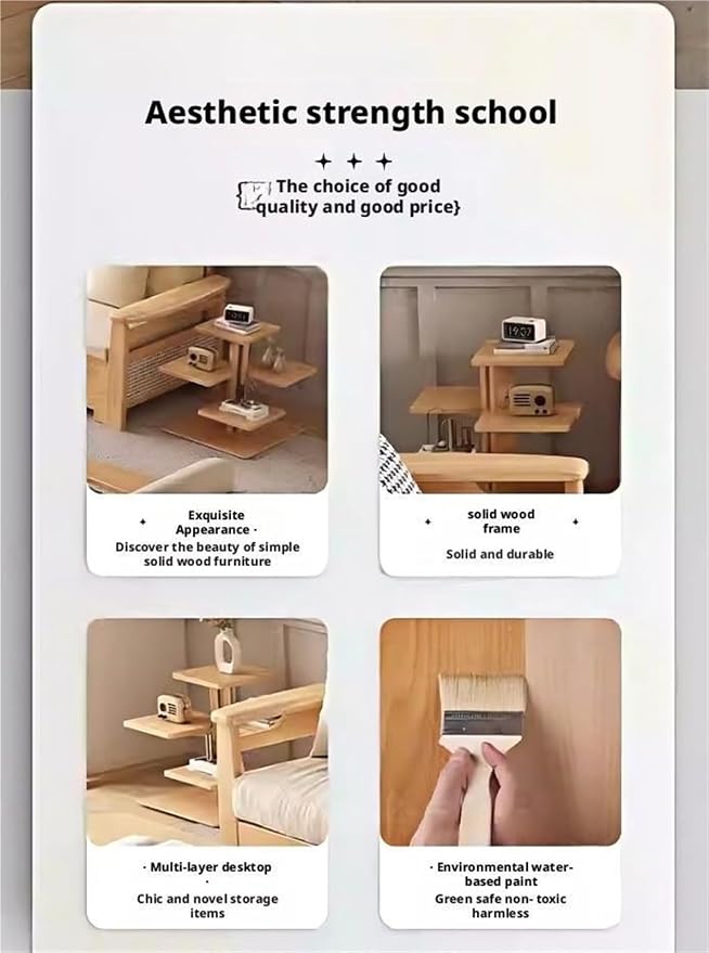 Scandinavian Solid Wood End Table - Image 5