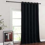 NICETOWN Black Out Sliding Door Curtain 102 inches Long, Grommet Thermal - Image 2