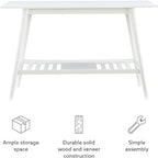 Linon Melissa White Mid Century Console Table - Image 9