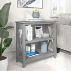 Bush Home Key West Small 2 Shelf Bookcase in Cape Cod Gray, Compact Home - Image 2