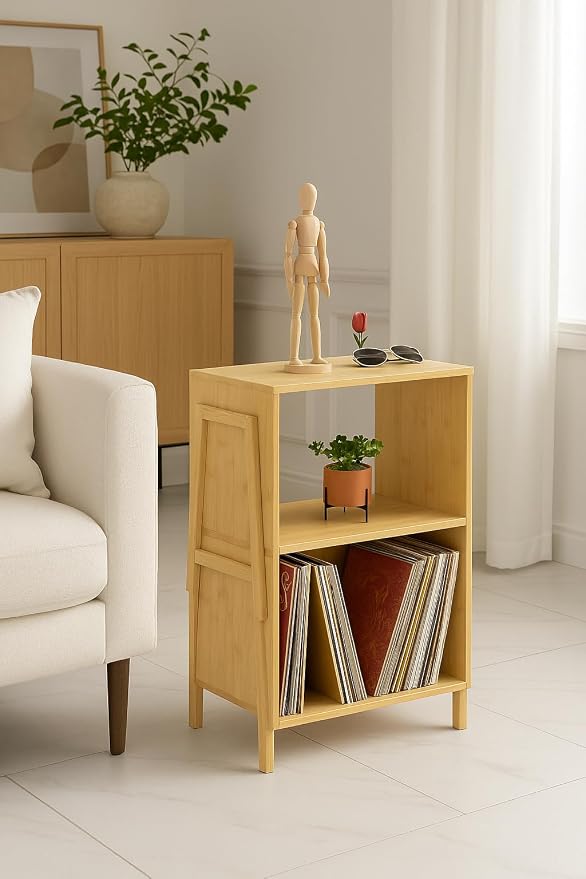 Bamboo Coffee Table Set of 2 – Modern End Tables - Image 5