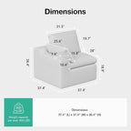Novilla Modular Cloud Couch, Modern Sectional Sofa - Image 2
