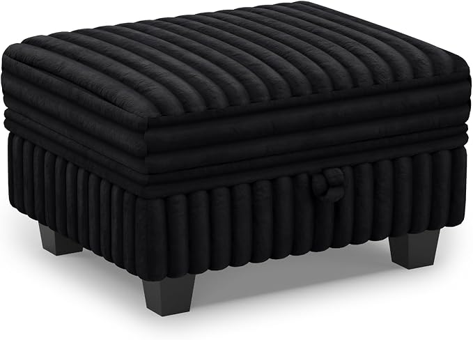 Belffin Corduroy Fabric Ottoman - Image 8
