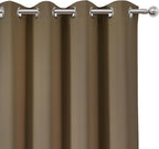Brown Blackout Curtains 66 x 63 Inch Length/Set of 2 Curtain Panels/Thermal - Image 6