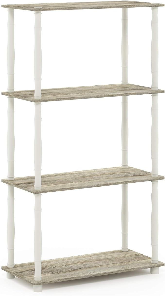 Furinno Turn-N-Tube 4-Tier Multipurpose Shelf Display Rack, Classic Tubes - Image 5