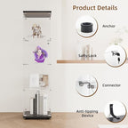 Display Cabinet with Glass Door and Lock, 4-Shelf Fast Installation Curio - Image 4
