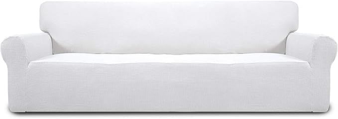 Easy-Going Stretch 4 Seater Oversized Sofa Couch Cover Snow White | 1-Piece by Easy-Going