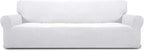 Easy-Going Stretch 4 Seater Oversized Sofa Couch Cover Snow White | 1-Piece by Easy-Going
