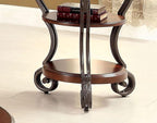 Dawn Traditional Style Brown Cherry Side Table - Image 3
