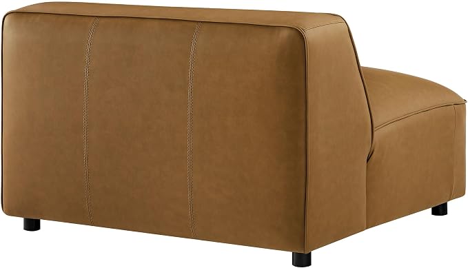 Modway Auren Vegan Leather Modular Armless Chair in Camel - Image 7