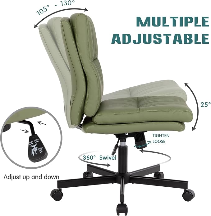 LUCKWIND Armless Office Desk Chair - Image 4