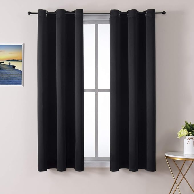 ChrisDowa Blackout Curtains for Bedroom and Living Room 45 Inches Long | 2 by ChrisDowa
