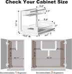 REALINN Under Sink Organizer, Pull Out Cabinet Organizer 2 Tier Slide Out Sink - Image 2